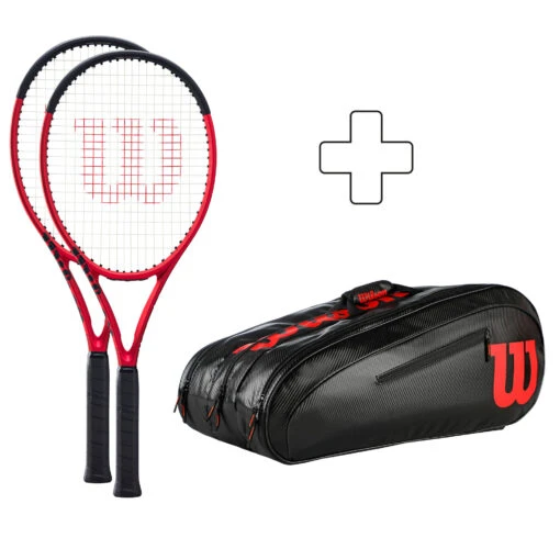 Wilson 2x Clash 100 Pro V2.0 + Sac De Tennis -Wilson Soldes 03992000 000